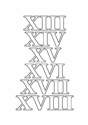 Трафареты Римские Цифры