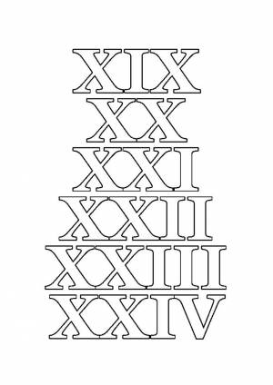 Трафареты Римские Цифры