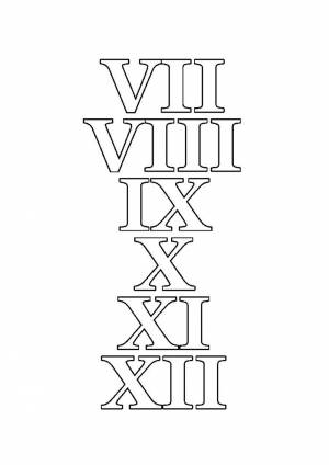 Трафареты Римские Цифры