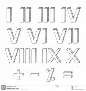 Римские цифры раскраска