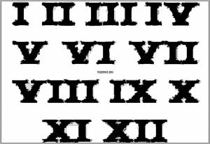 Распечатать шаблоны римских цифр