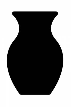 Трафарет вазы для аппликации