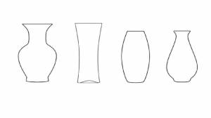 Трафареты ваза цветная