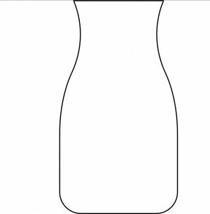 Шаблон вазы для цветов для вырезания из бумаги