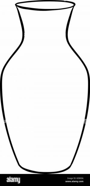 Раскраски Шаблон ваза