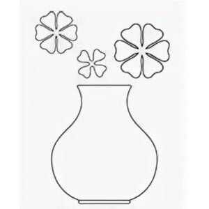 Трафареты ваза цветная