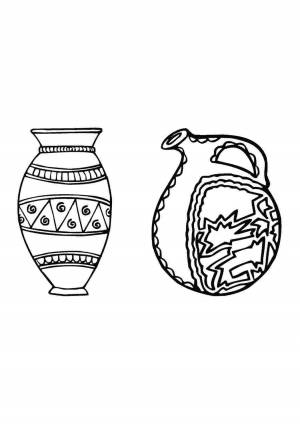 Раскраски, Вазы для детей
