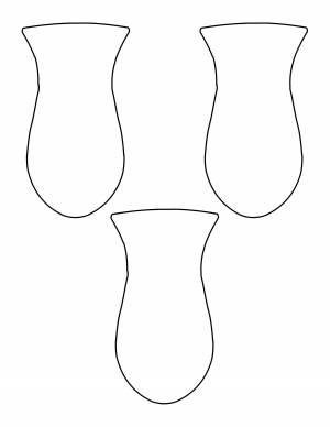 Трафарет вазы для аппликации