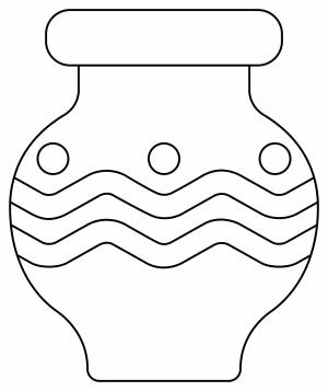 Шаблон вазы для вырезания