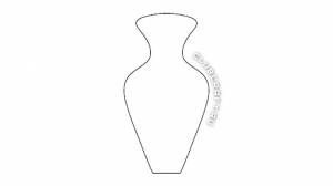 Аппликация Ваза с Цветами ✿ из Бумаги