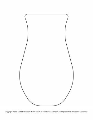 Ваза шаблон для аппликации