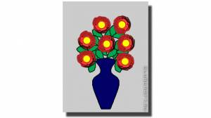 Аппликация Ваза с Цветами ✿ из Бумаги