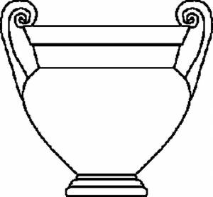 Раскраски шаблон вазы греческая ваза контур для вырезания из бумаги