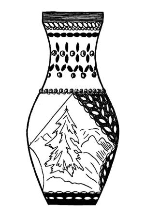 Ваза трафарет для детей