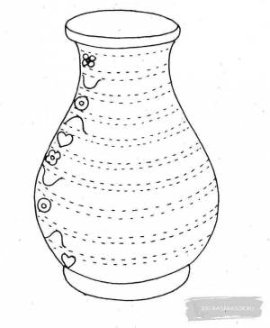Раскраски Шаблон ваза