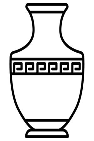 Ваза трафарет для рисования