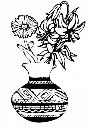 Трафареты Ваз для вырезания из бумаги