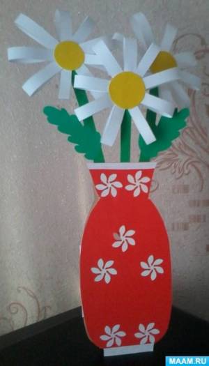 Мастер-класс совместного творчества по конструированию из цветной бумаги и картона «Букет для милой мамочки»