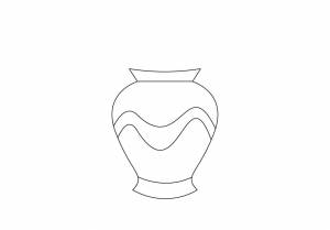 Шаблон ваза раскраска