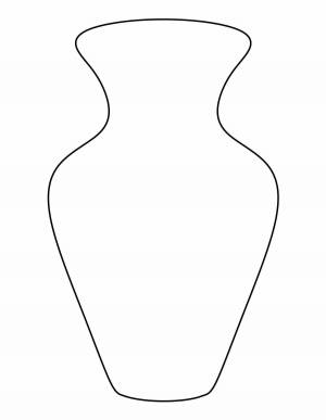 Раскраски Шаблон ваза