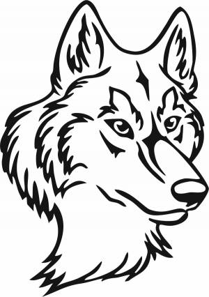 Трафарет Волк