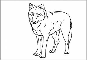 Трафарет волка