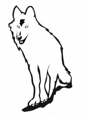 Трафарет волка для детей