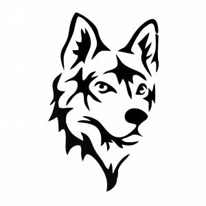 Трафарет волка