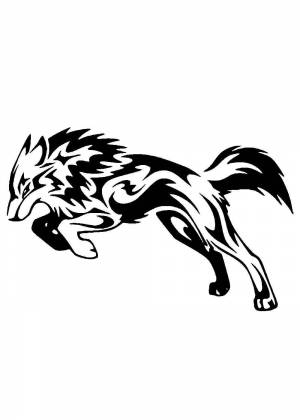 Трафареты и силуэты волка