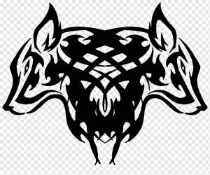 иллюстрация черного животного, татуировка серого волка, татуировки волка , млекопитающее, carnivoran, собака Like Млекопитающее png