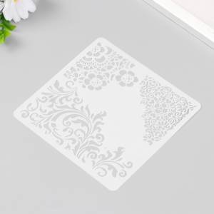 Трафарет пластик Ассорти узоров 13х13 см