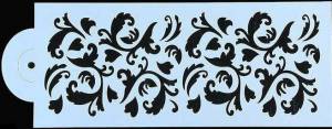 Трафарет бордюрный Растительный узор, 15 х 34 см