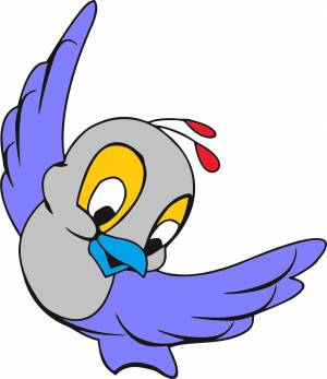 Трафарет для цветного песка Птичка №2