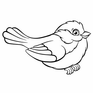 Трафарет воробья