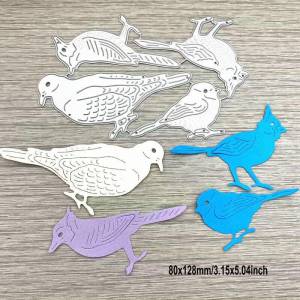 Цветок, птица, трафарет, металлический трафарет, сделай сам, скрапбукинг, альбом, карта, тиснение, ремесленный декор, животное, попугай, воробей