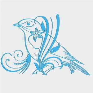 Трафарет Птица