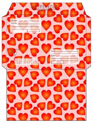 Шаблоны шокобоксов и конвертов ко Дню влюбленных