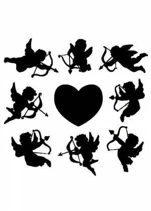 Трафареты и шаблоны на 14 февраля