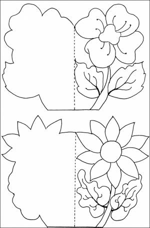 Шаблон открытки ко Дню матери