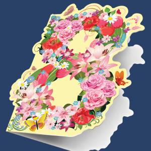 Фигурные открытки к 23 февраля и 8 марта