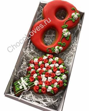 Набор имбирных пряников на 8 марта