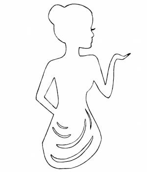 Шаблон для вырезания «Девушка весна»