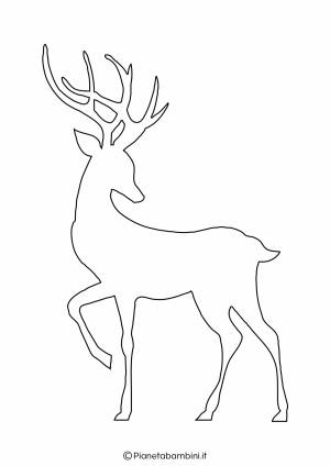 Трафарет оленя большой по частям