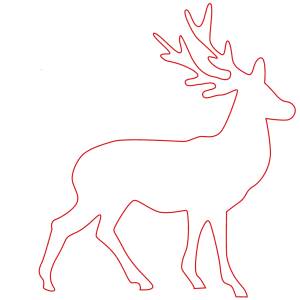Трафареты олень с узорами