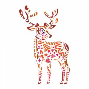 Трафарет для творчества Олень