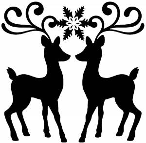 Трафарет оленя
