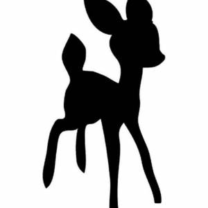 Трафарет маленького оленя