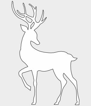 Части оленя трафарет
