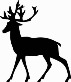 70 трафаретов оленей на окна к Новому году