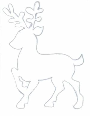 Трафарет оленя для вырезания